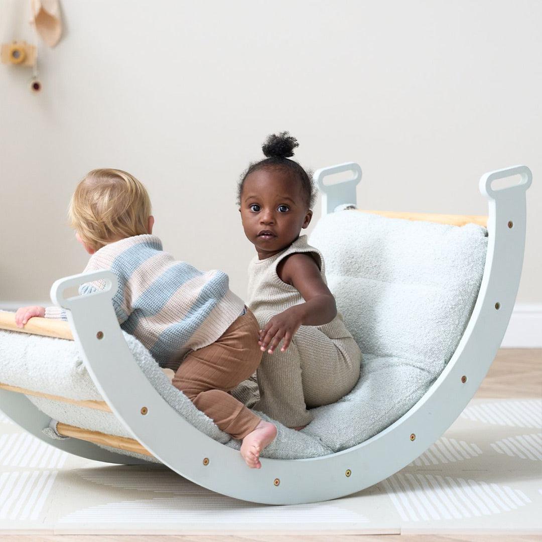 Tutti Bambini Scala Montessori Pikler Rocking Frame Cushion - Sea Mist-Baby Bouncer Cushions-Sea Mist-One Size | Natural Baby Shower