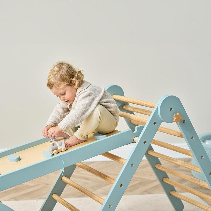 Tutti Bambini Scala Montessori 3 In 1 Pikler Climbing Frame With Climbing Wall - Ocean Stone-Outdoor Play-Ocean Stone-One Size | Natural Baby Shower