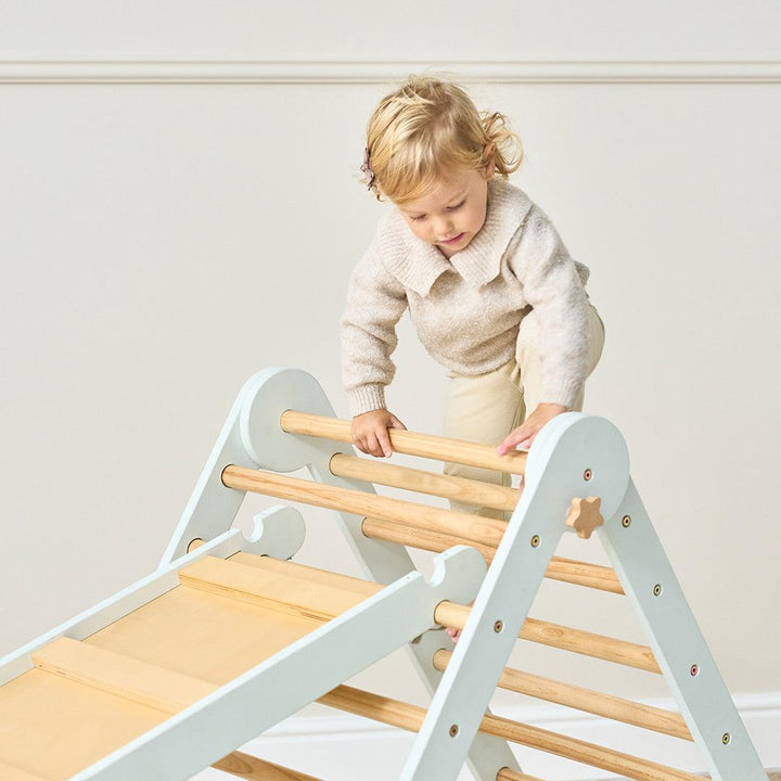 Tutti Bambini Scala Montessori 3 In 1 Pikler Climbing Frame With Climbing Wall - Sea Mist-Outdoor Play-Sea Mist-One Size | Natural Baby Shower