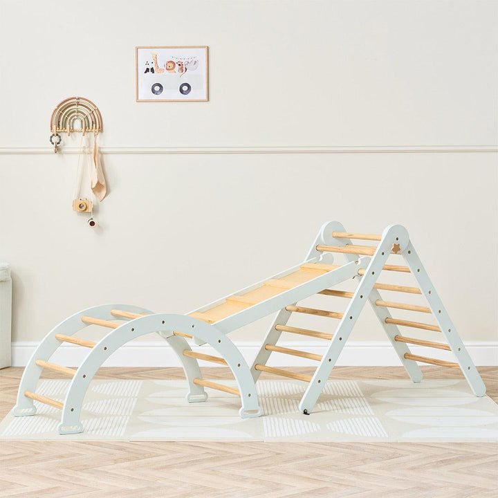 Tutti Bambini Scala Montessori 3 In 1 Pikler Climbing Frame With Climbing Wall - Sea Mist-Outdoor Play-Sea Mist-One Size | Natural Baby Shower