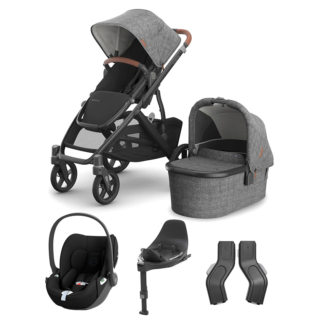 UPPAbaby Vista V3 + Cloud T Travel System-Travel Systems-Greyson-With Base | Natural Baby Shower