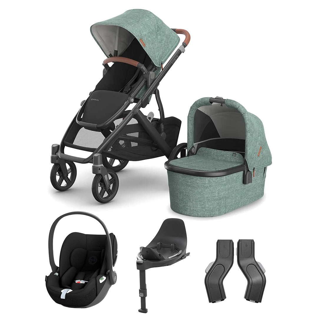 UPPAbaby Vista V3 + Cloud T Travel System-Travel Systems-Gwen-With Base | Natural Baby Shower