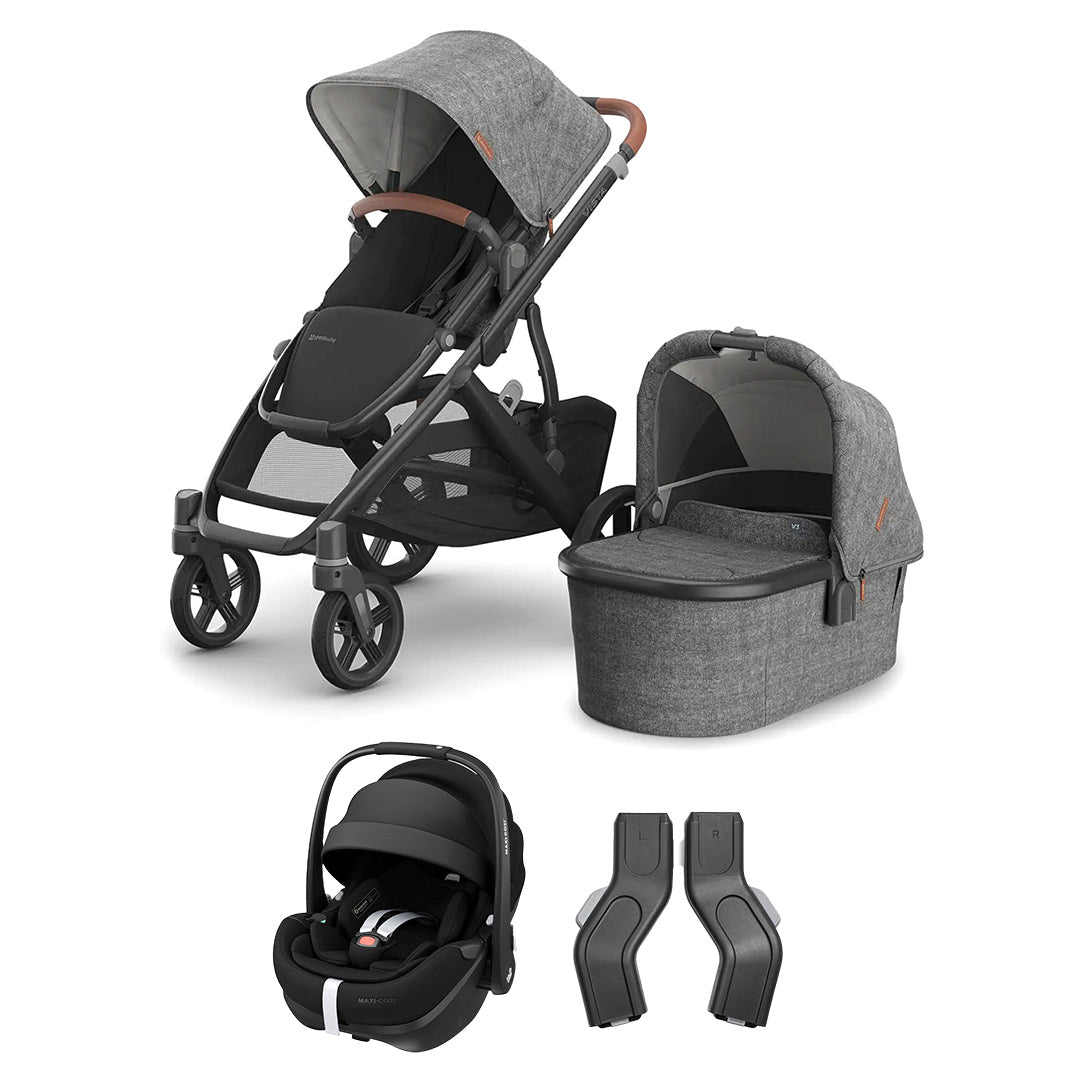 UPPAbaby Vista V3 + Pebble 360 Pro 2 Travel System-Travel Systems-Greyson-No Base | Natural Baby Shower