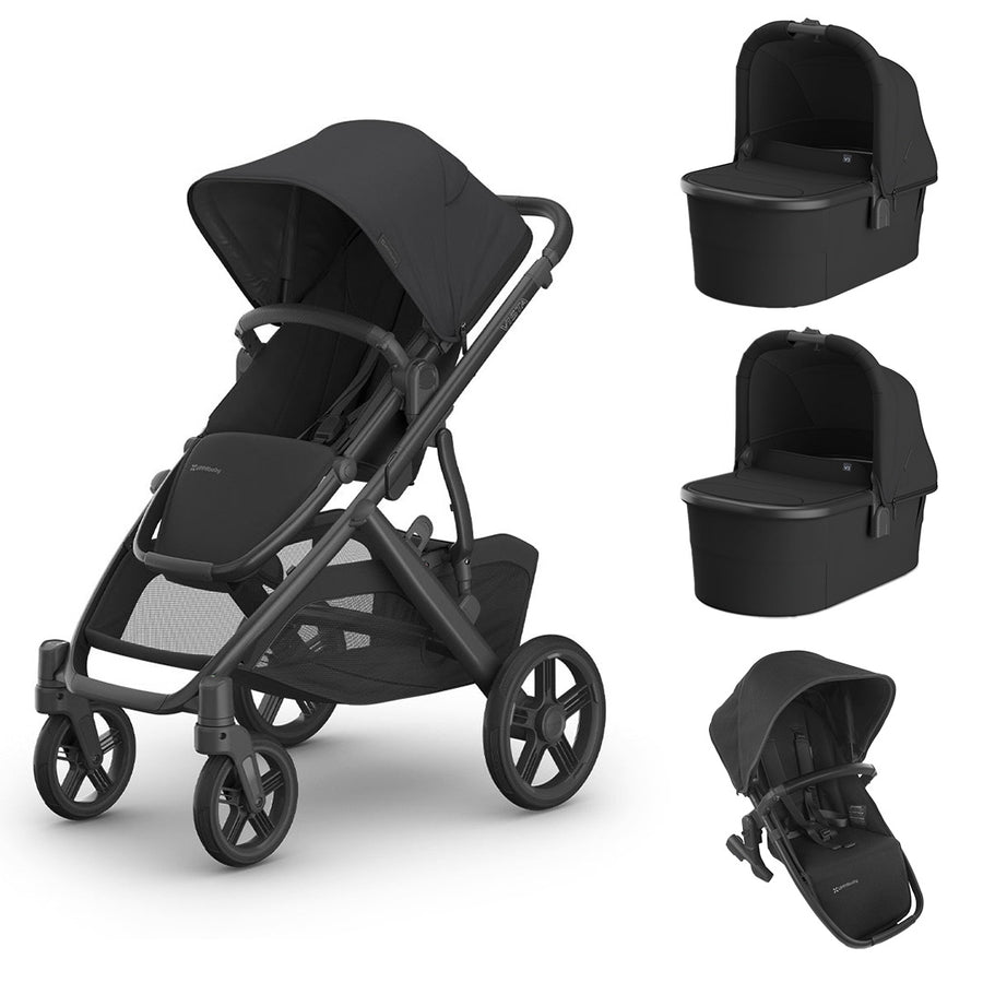 UPPAbaby Vista V3 Pushchair - Jake- Black - Twin-Strollers- | Natural Baby Shower