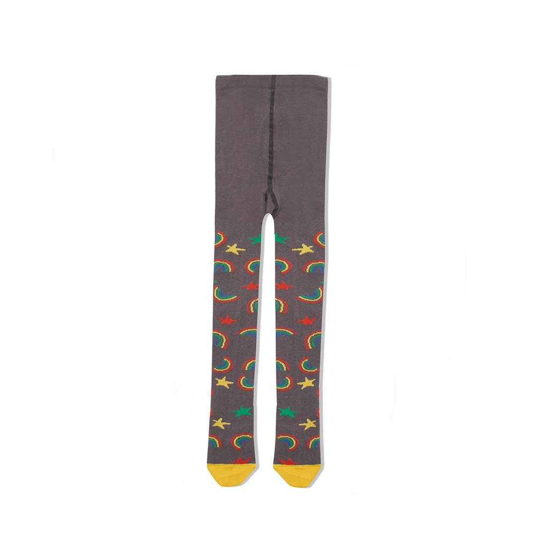 The Bonnie Mob Nada Rainbow Tights - Grey-Tights-0-6m-Grey | Natural Baby Shower