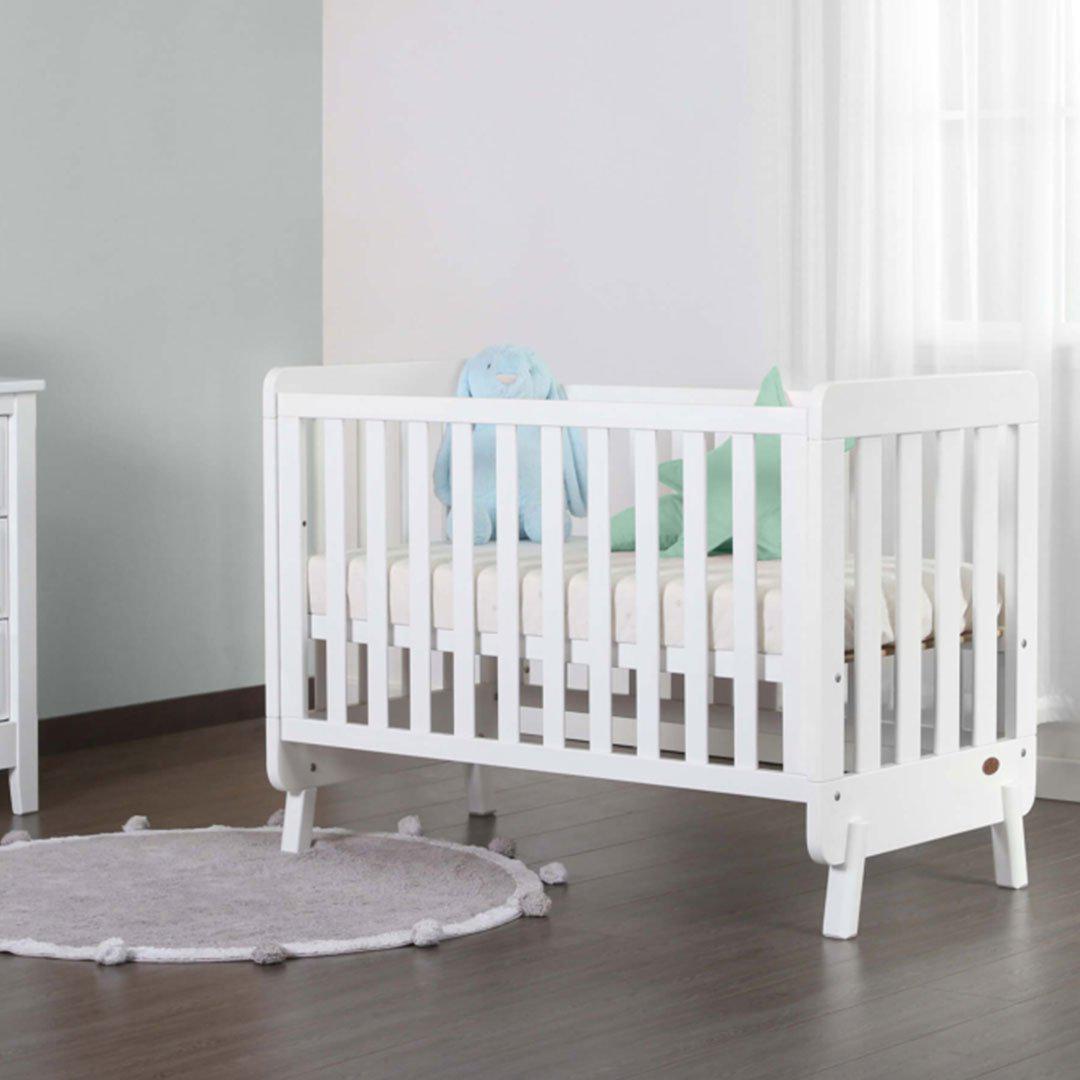 Boori Natty Cot Bed + Chest - White | Natural Baby Shower