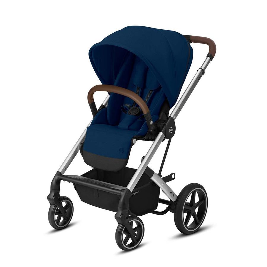 CYBEX Balios S Lux Pushchair - Navy Blue + Silver-Strollers-None- | Natural Baby Shower