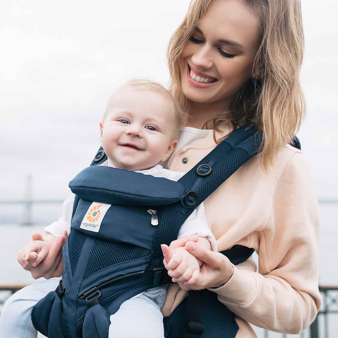 Ergobaby Omni 360 Cool Air Mesh Carrier - Midnight Blue | Natural