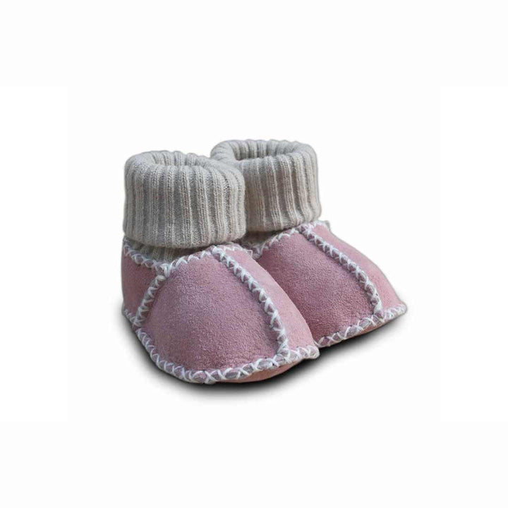 Heitmann Lambskin Sock Booties - Rose-Booties-0-6m-Rose | Natural Baby Shower