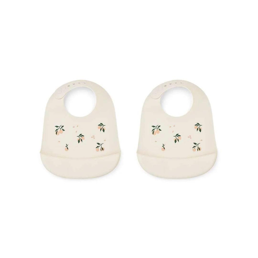 Liewood Tilda Silicone Bibs - Peach - Sea Shell Mix - 2 Pack-Bibs- | Natural Baby Shower