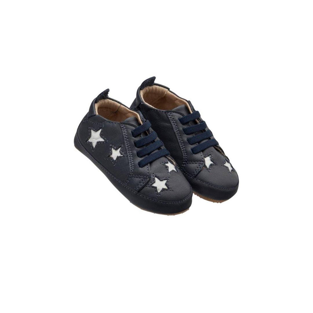 Old Soles Starey Bambini Shoes Navy Snow Natural Baby Shower