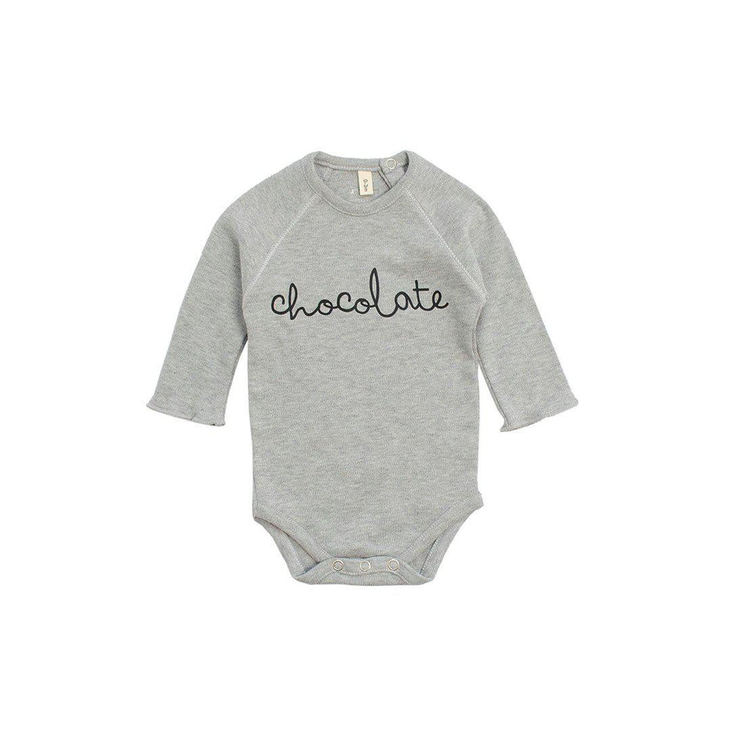 Organic Zoo Chocolate Bodysuit - Grey | Natural Baby Shower