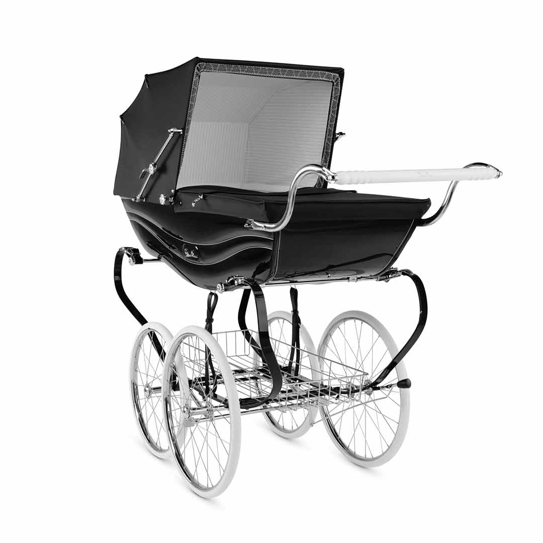 Black silver shop cross pushchair