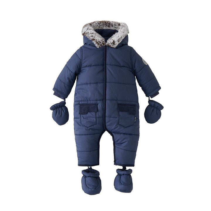 Silver Cross Classic Quilt Pramsuit - Navy-Pramsuits-0-3m-Navy | Natural Baby Shower