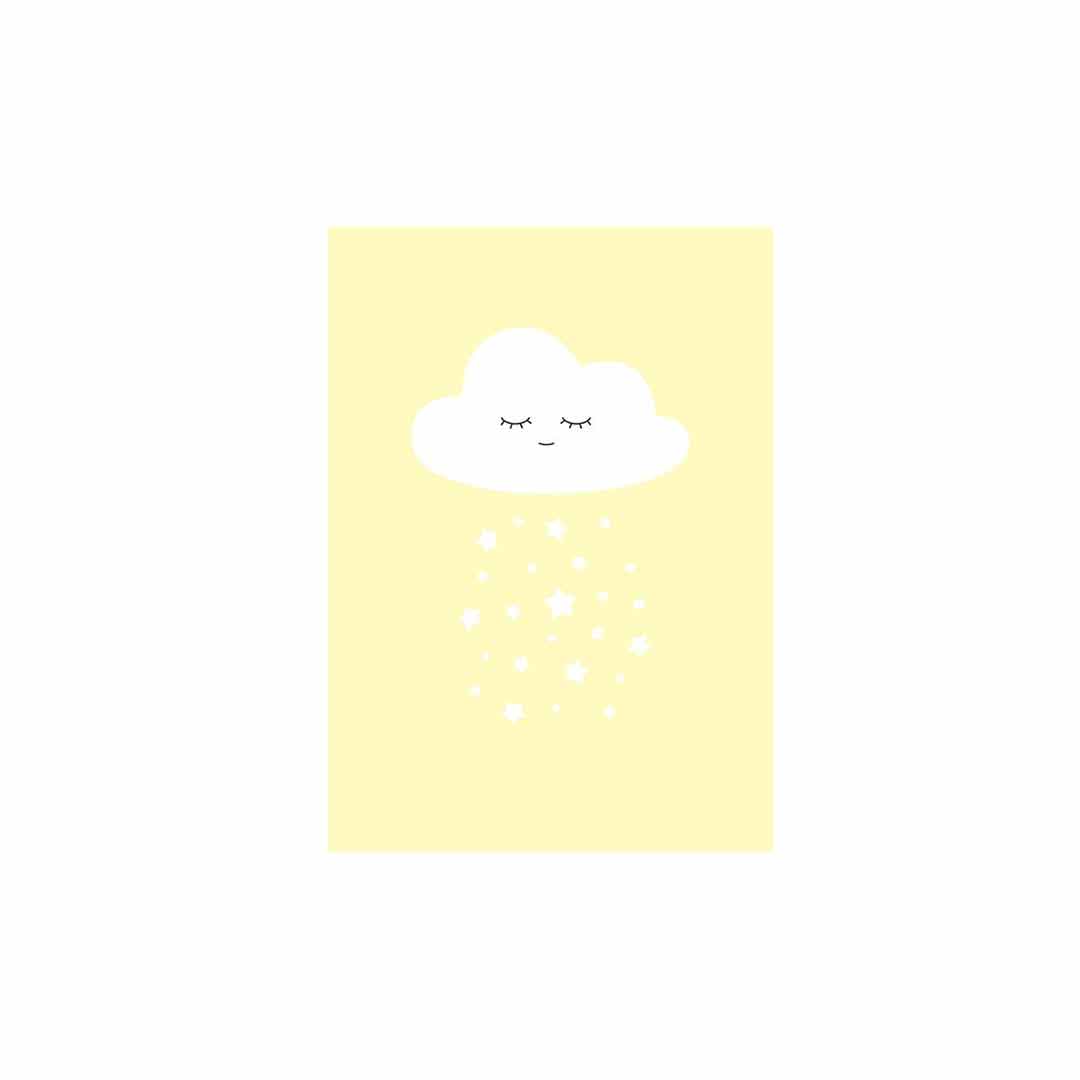 Outlet - Snuz Cloud Nursery Print - Yellow-Prints- | Natural Baby Shower