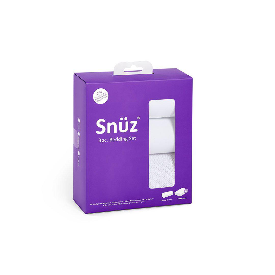 Snuz Crib Bedding Set - White - 3 Pack | Natural Baby Shower