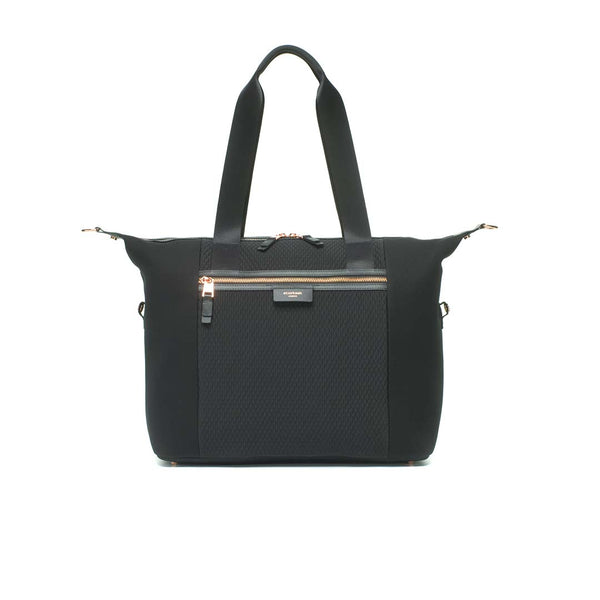 Storksak Changing Bag Stevie Luxe Scuba in Black Natural Baby