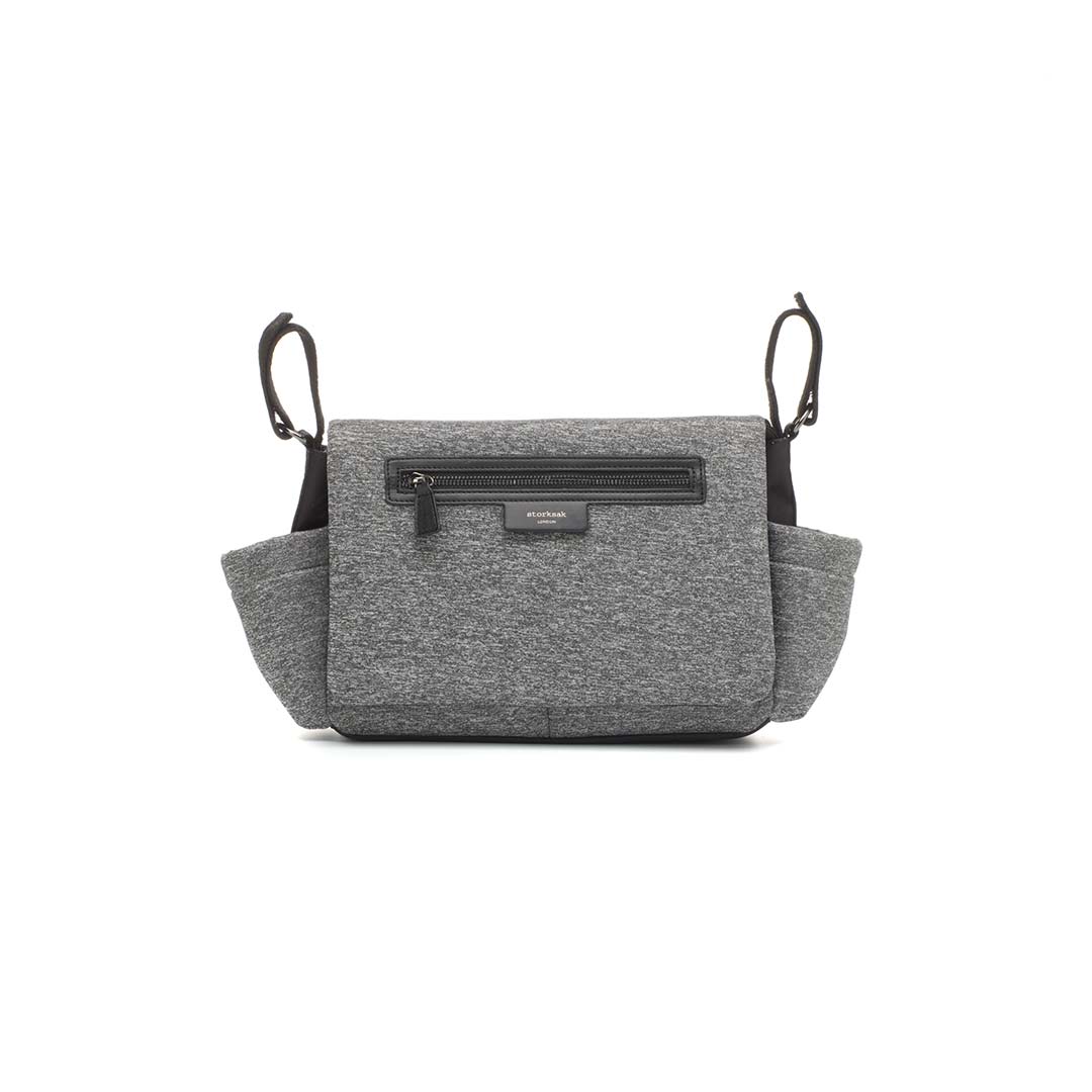 Storksak Stroller Organiser - Luxe Scuba - Grey Marl | Natural Baby Shower