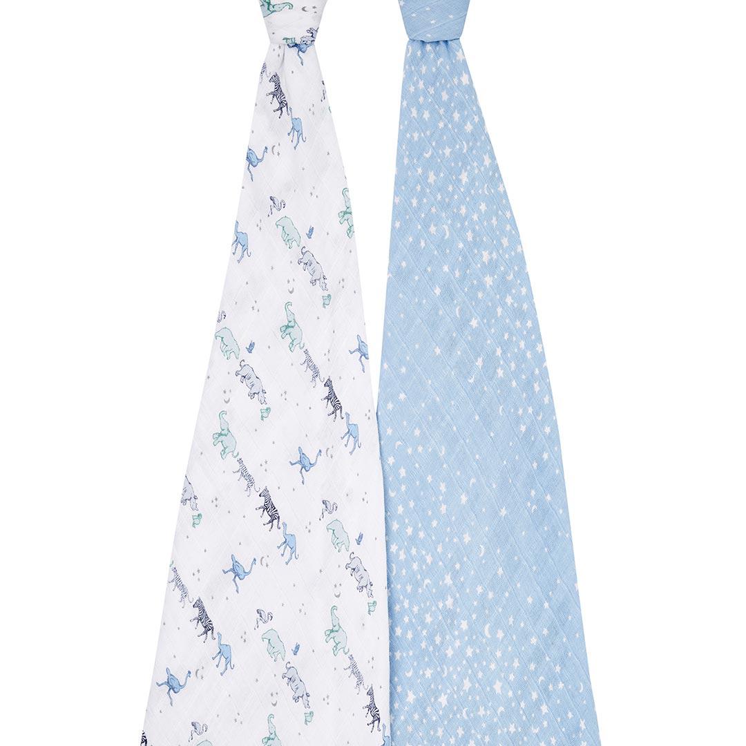 aden + anais Muslin Swaddles - Rising Star - 2 Pack-Swaddling Wraps-Rising Star- | Natural Baby Shower