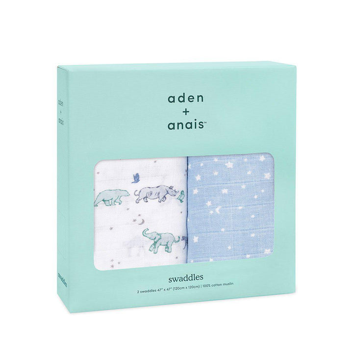 aden + anais Muslin Swaddles - Rising Star - 2 Pack-Swaddling Wraps-Rising Star- | Natural Baby Shower