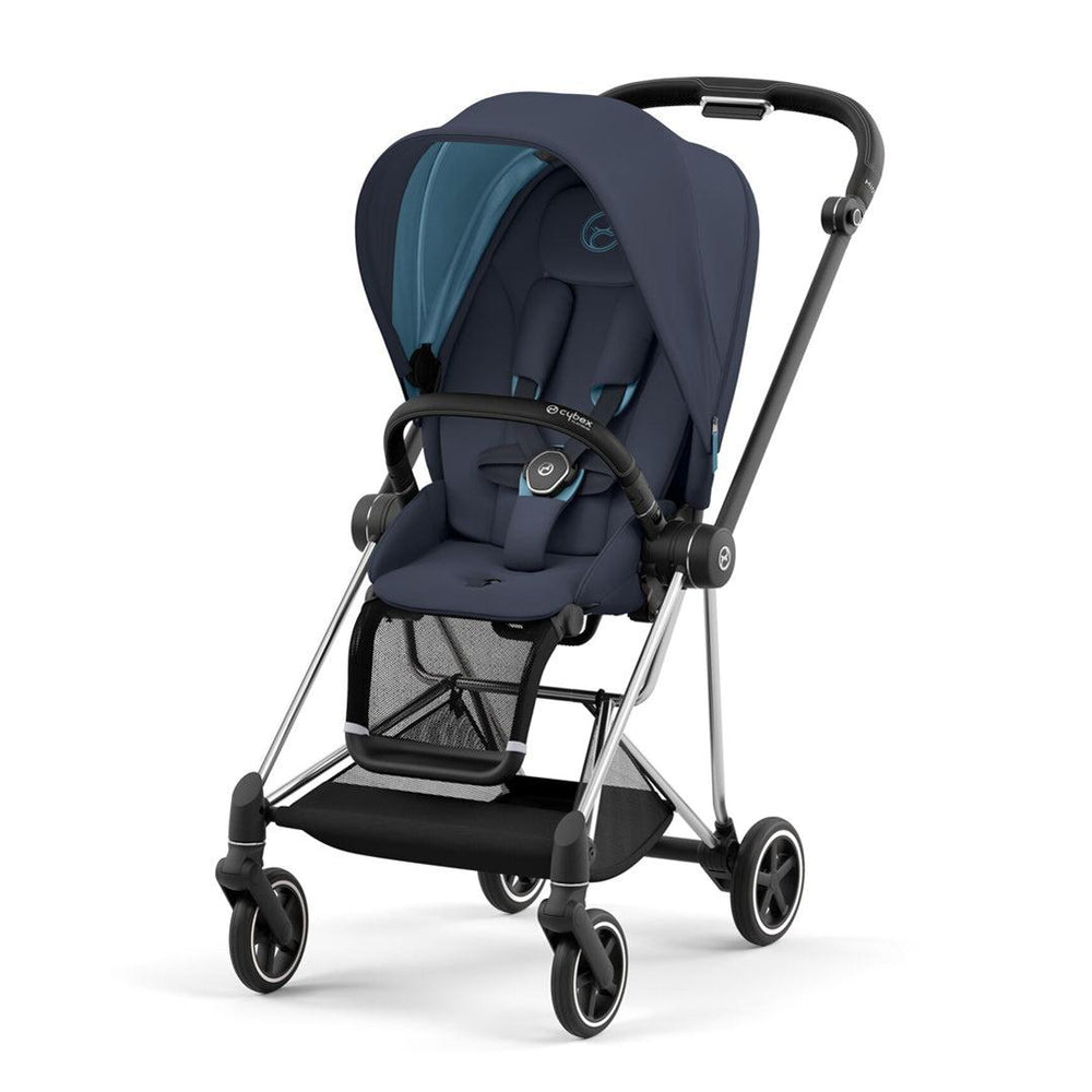 CYBEX Mios Pushchair - Nautical Blue (2022)-Strollers-Chrome Black-None | Natural Baby Shower