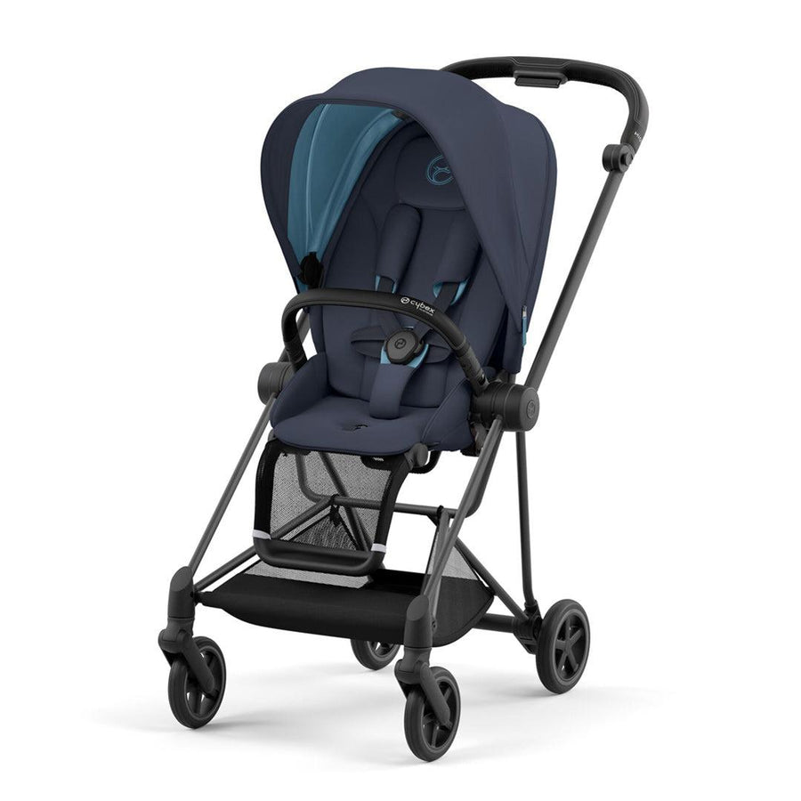 CYBEX Mios Pushchair - Nautical Blue (2022)-Strollers-Matt Black-None | Natural Baby Shower