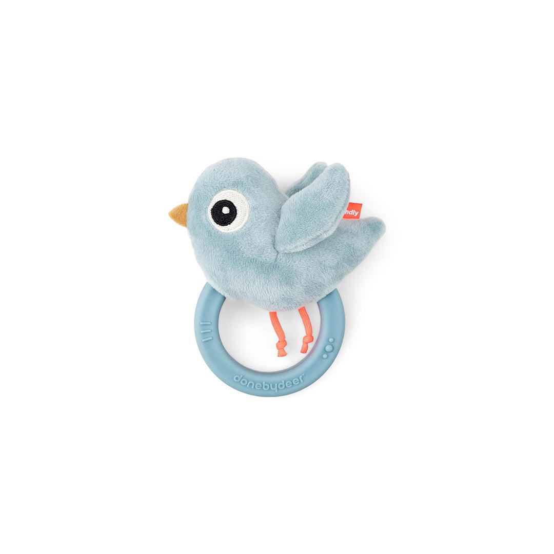 Done by Deer Sensory Rattle With Teether - Blue - Birdee-Rattles-Blue- | Natural Baby Shower