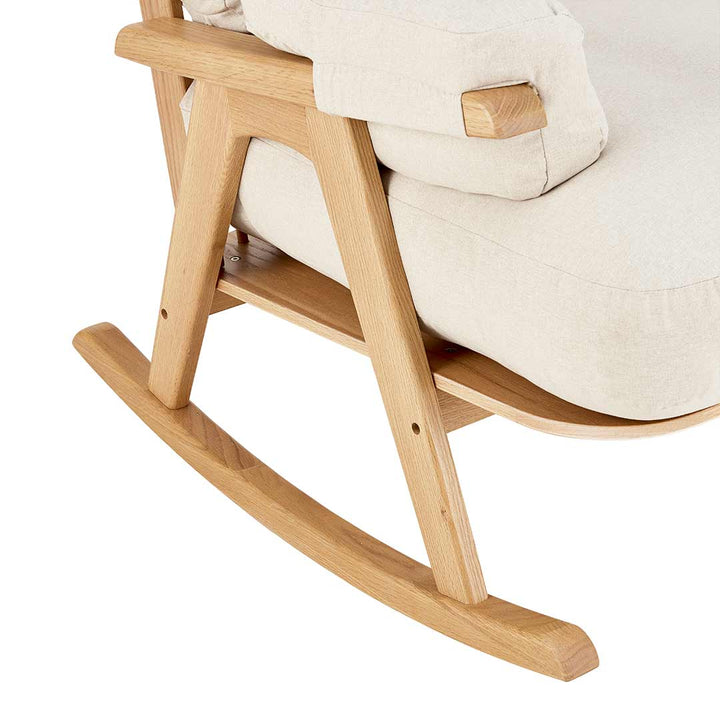 Gaia Hera Rocking Chair - Natural Oak + Barley-Feeding Chairs- | Natural Baby Shower