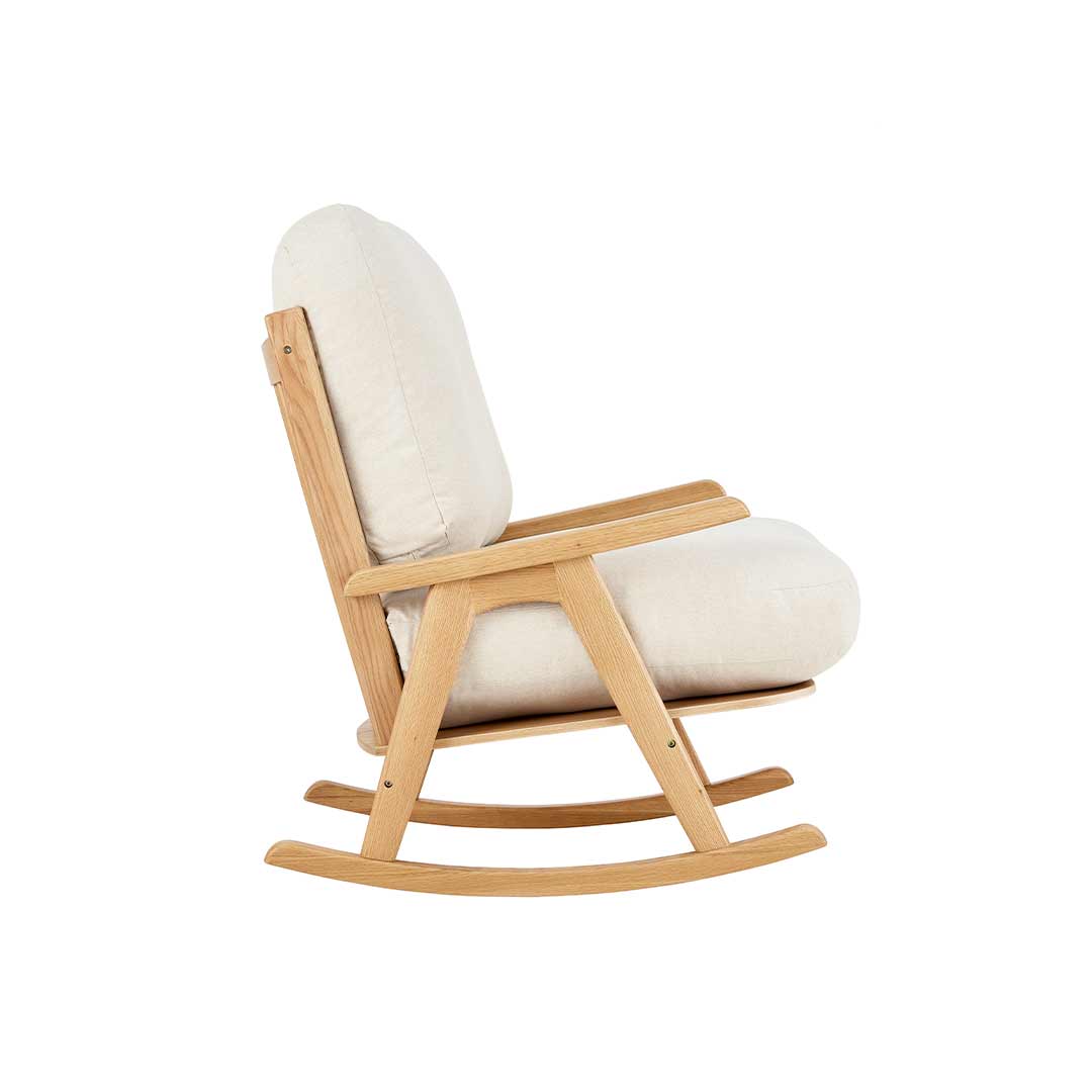 Gaia Hera Rocking Chair - Natural Oak + Barley-Feeding Chairs- | Natural Baby Shower