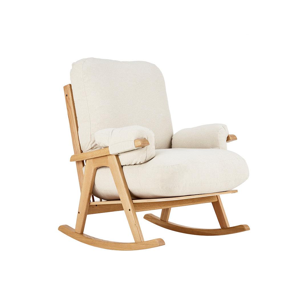 Gaia Hera Rocking Chair - Natural Oak + Barley-Feeding Chairs- | Natural Baby Shower