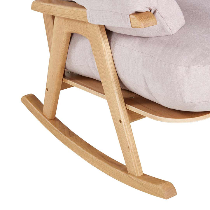 Gaia Hera Rocking Chair - Natural Oak + Blush-Feeding Chairs- | Natural Baby Shower