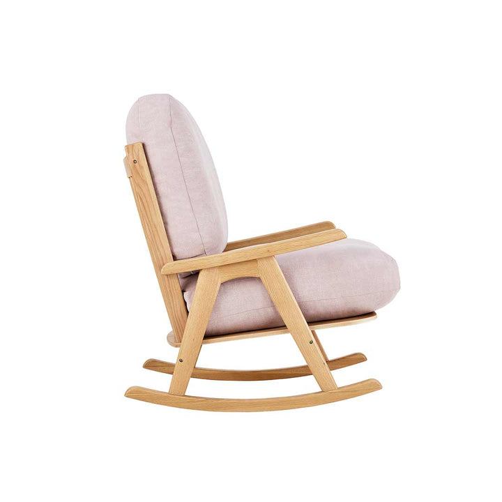 Gaia Hera Rocking Chair - Natural Oak + Blush-Feeding Chairs- | Natural Baby Shower