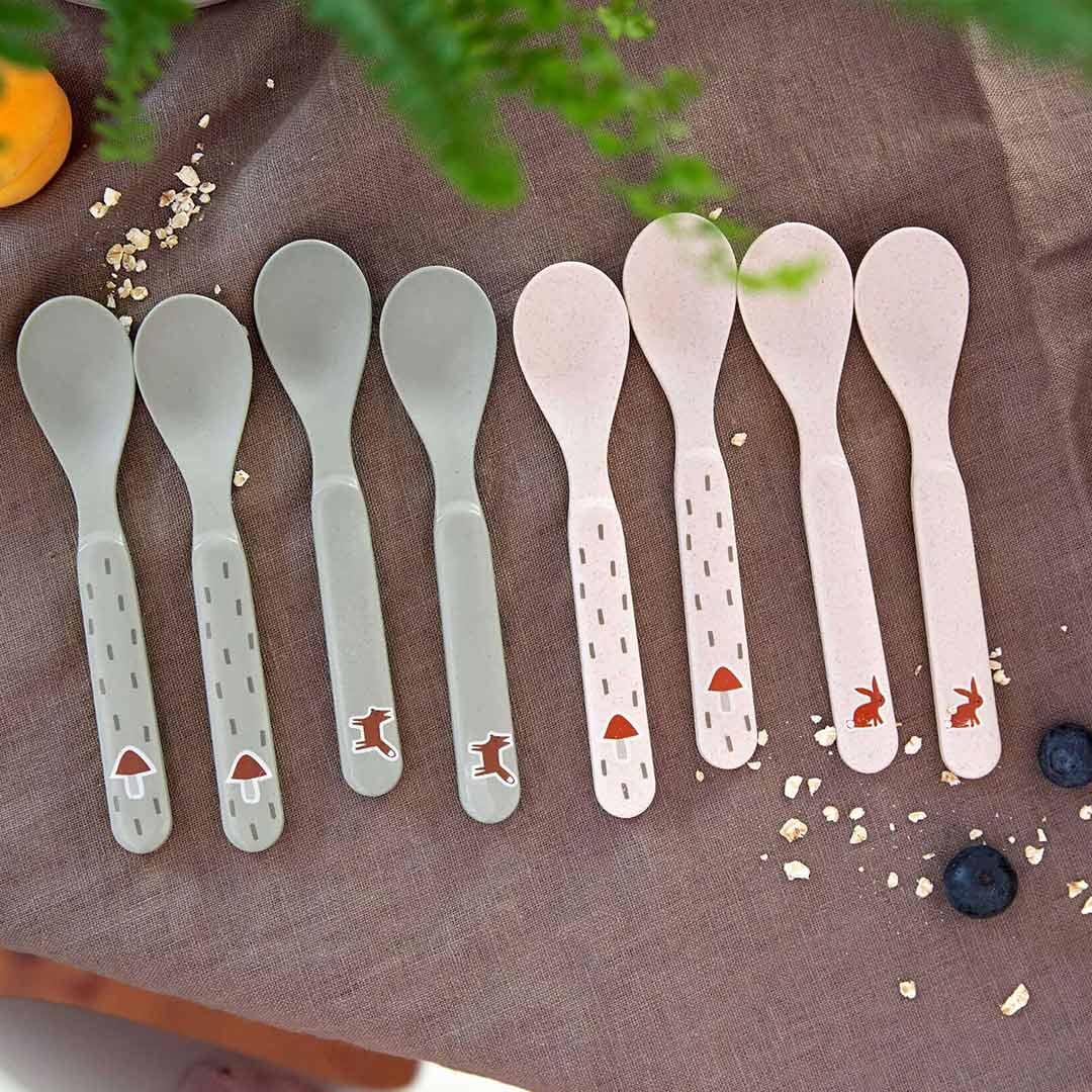 Lassig Spoon Set - Little Forest Rabbit - 4 Pack-Cutlery- | Natural Baby Shower