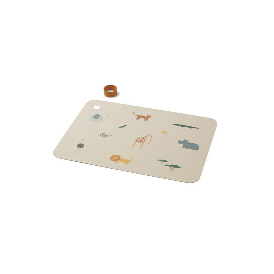 Liewood Jude Placemat - Safari - Sandy Mix-Placemats- | Natural Baby Shower