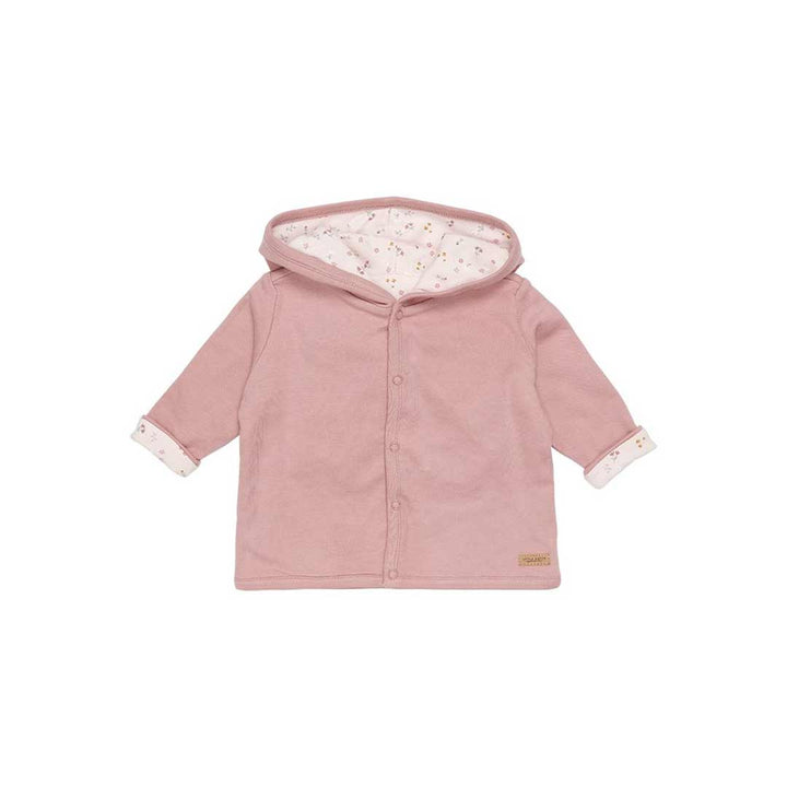 Little Dutch Reversible Jacket - Flowers + Butterflies - Pink-Coats-Pink-50/56 | Natural Baby Shower