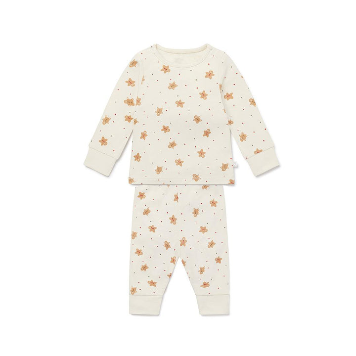 MORI Christmas Pyjamas - Gingerbread Print-Pyjamas-Gingerbread Print-3-6m | Natural Baby Shower