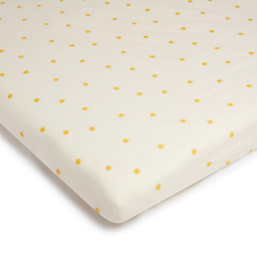 MORI Printed Cot Bed Fitted Sheet - Sunshine-Sheets- | Natural Baby Shower