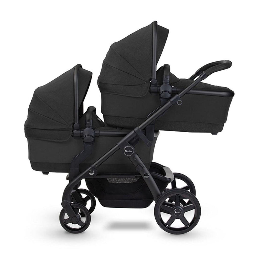 Silver Cross Wave 3 Twin Pushchair - Onyx-Strollers- | Natural Baby Shower