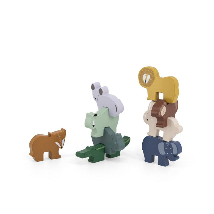 Trixie Wooden Animal Stacking Game-Stacking Toys- | Natural Baby Shower