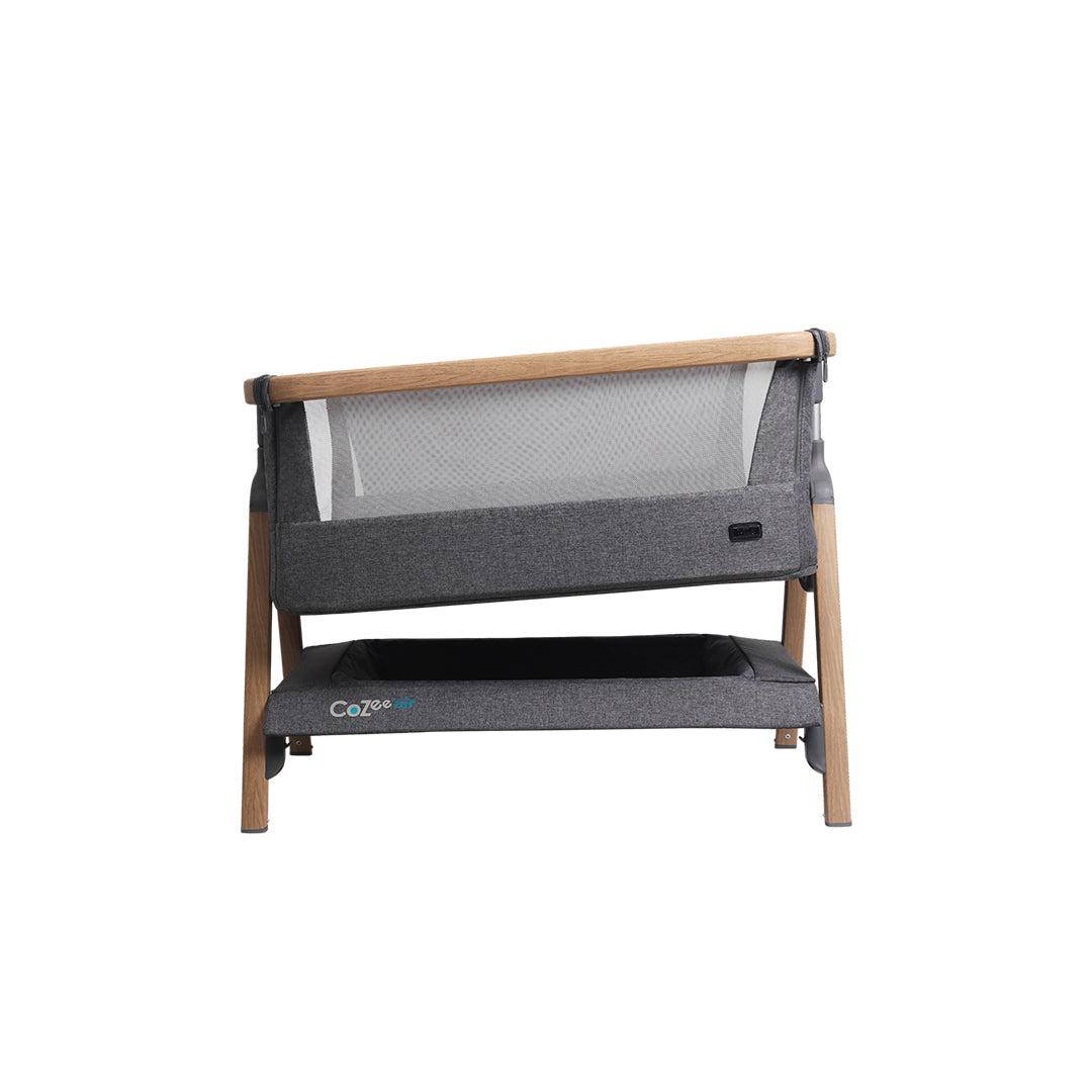 Tutti Bambini CoZee Air Bedside Crib - Oak and Charcoal-Bedside Cribs-Oak and Charcoal- | Natural Baby Shower