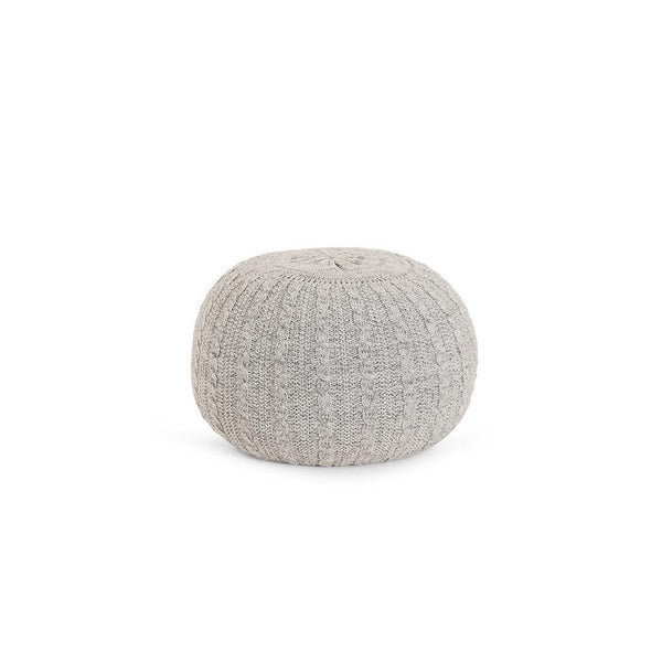 Nursing Chair Knitted Pouffe Pebble Grey - Tutti Bambini