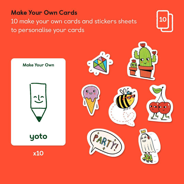 Yoto Card Multipack - Make Your Own Cards - 10 Pack-Audio Player Cards + Characters- | Natural Baby Shower